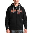 thumbnail image 1 of Men's Antigua Black Cincinnati Bengals Wordmark Victory Full-Zip Hoodie, 1 of 1