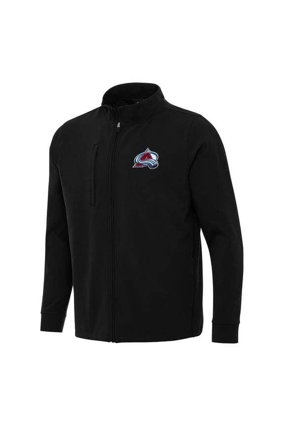 Men's Antigua Black Colorado Avalanche Regard Full-Zip Jacket