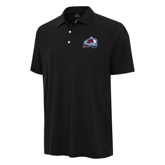 Men's Antigua Black Colorado Avalanche Western Polo