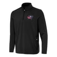 thumbnail image 1 of Men's Antigua  Black Columbus Blue Jackets Perilous Quarter-Zip Sweatshirt, 1 of 1