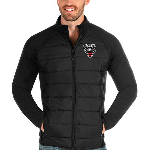 Men's Antigua Black D.C. United Altitude Full-Zip Jacket
