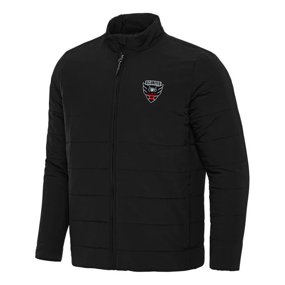Men's Antigua Black D.C. United Swelter Full-Zip Jacket