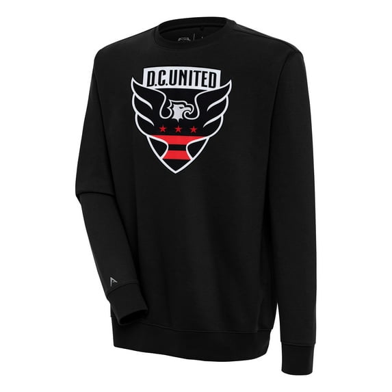 Men's Antigua Black D.C. United Victory Pullover Sweatshirt