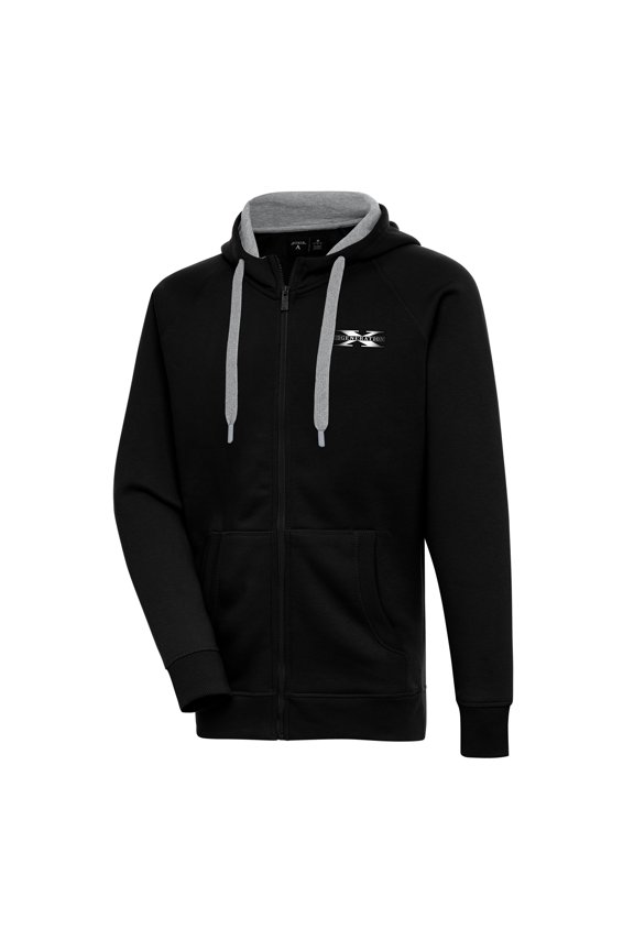 Men's Antigua Black D-Generation X Victory Full-Zip Hoodie