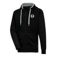 thumbnail image 1 of Men's Antigua Black Dallas Mavericks Metallic Logo Victory Raglan Full-Zip Hoodie, 1 of 1