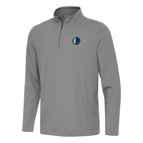 Men's Antigua Black Dallas Mavericks Twine Quarter-Zip Top