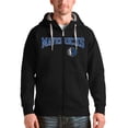 thumbnail image 1 of Men's Antigua Black Dallas Mavericks Victory Full-Zip Hoodie, 1 of 1