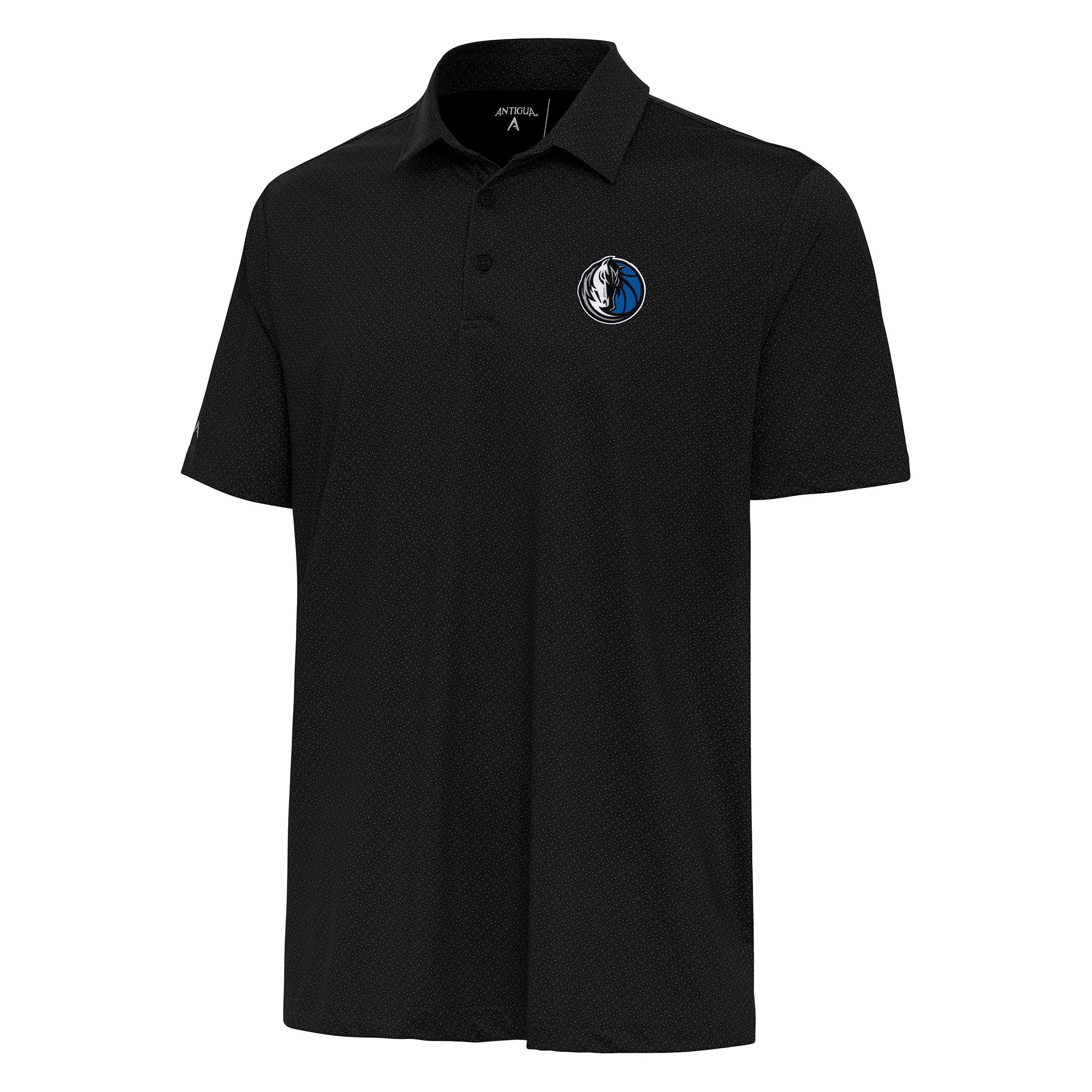 Men's Antigua Black Dallas Mavericks Whirl Polo