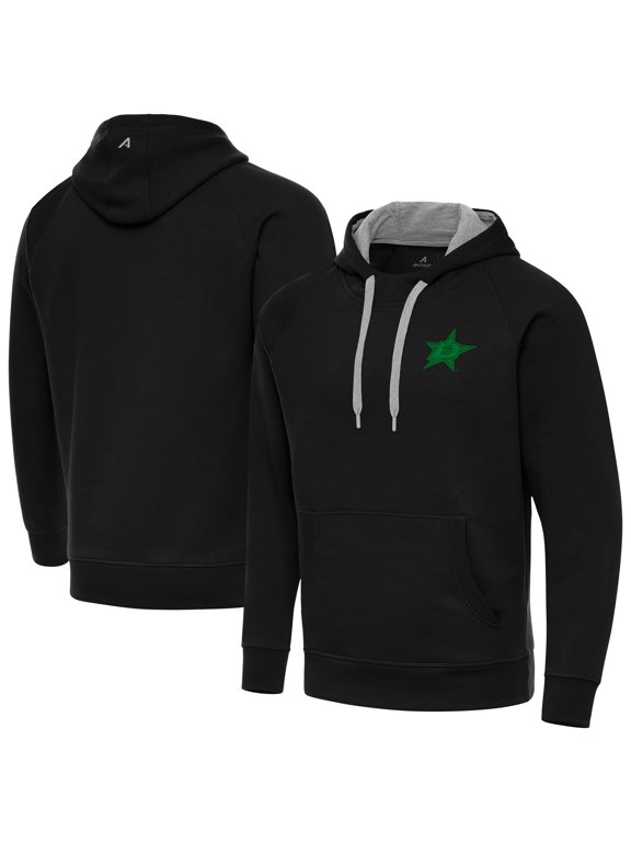 Men's Antigua Black Dallas Stars St. Patrick's Day Victory Pullover Hoodie