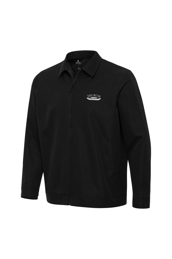 Men's-Antigua  Black Darlington Raceway Pivot Full-Zip Jacket