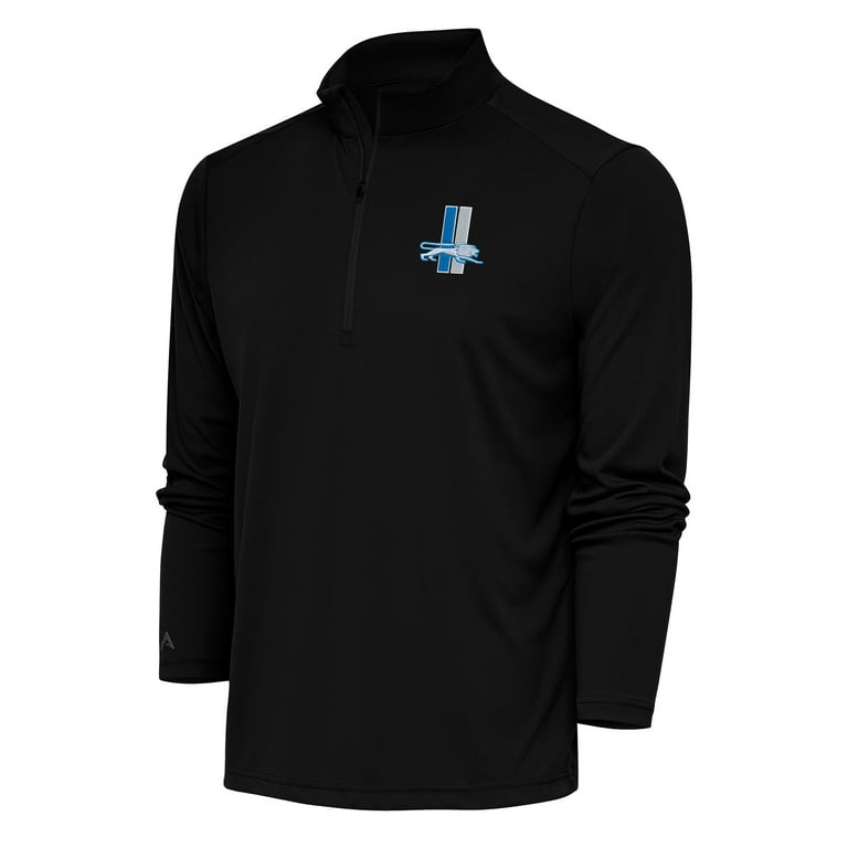 Men's Antigua Black Detroit Lions Team Logo Throwback Tribute