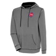 thumbnail image 1 of Men's Antigua  Black Detroit Pistons Axe Bunker Tri-Blend Pullover Hoodie, 1 of 1