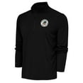 thumbnail image 1 of Men's Antigua  Black Down East Wood Ducks Tribute Quarter-Zip Pullover Top, 1 of 1