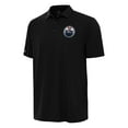 Men's Antigua Black Edmonton Oilers Era Polo