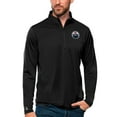thumbnail image 1 of Men's Antigua Black Edmonton Oilers Tribute Quarter-Zip Pullover Top, 1 of 1