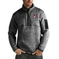 thumbnail image 1 of Men's Antigua Black FC Dallas Fortune Quarter-Zip Pullover Jacket, 1 of 1