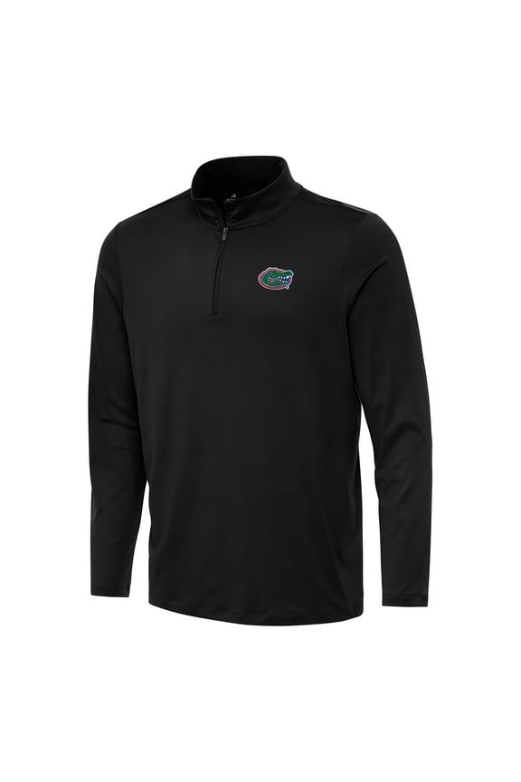 Men's Antigua Black Florida Gators Reprocess Quarter-Zip Top