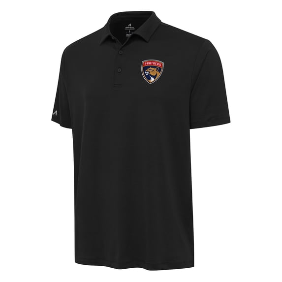 Men's Antigua Black Florida Panthers Reprocess Polo