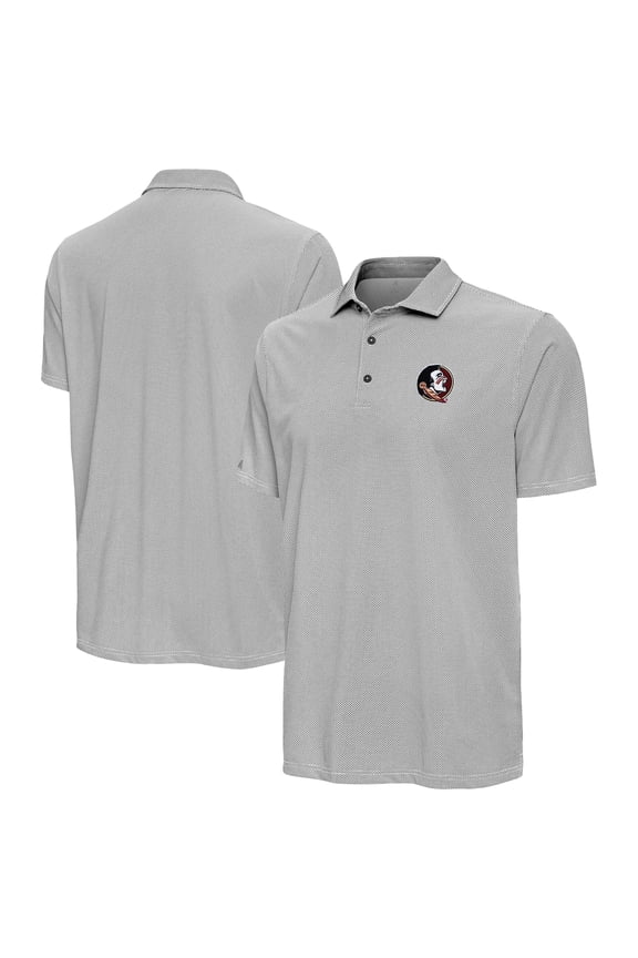 Men's Antigua Black Florida State Seminoles Pave Polo