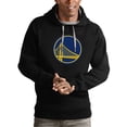 thumbnail image 1 of Men's Antigua Black Golden State Warriors Team Logo Victory Pullover Hoodie, 1 of 1