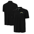 thumbnail image 1 of Men's Antigua Black/Gray Los Angeles Chargers Era Polo, 1 of 3
