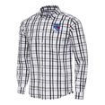 thumbnail image 1 of Men's Antigua  Black/Gray New York Rangers Tending 2 Button-Down Long Sleeve Shirt, 1 of 1