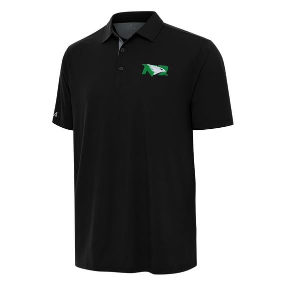 Men's Antigua Black/Gray North Dakota Era Polo