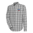 thumbnail image 1 of Men's Antigua  Black/Gray SMU Mustangs Tending 2 Button-Down Long Sleeve Shirt, 1 of 1