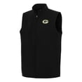thumbnail image 1 of Men's Antigua  Black Green Bay Packers Regard Full-Zip Vest, 1 of 1