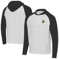 thumbnail image 1 of Men's Antigua Black/Heather Gray Minnesota Vikings Urgent Pullover Hoodie, 1 of 3