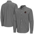 thumbnail image 1 of Men's Antigua Black Houston Dynamo FC Porter Woven Tri-Blend Long Sleeve Button-Down Shirt, 1 of 3