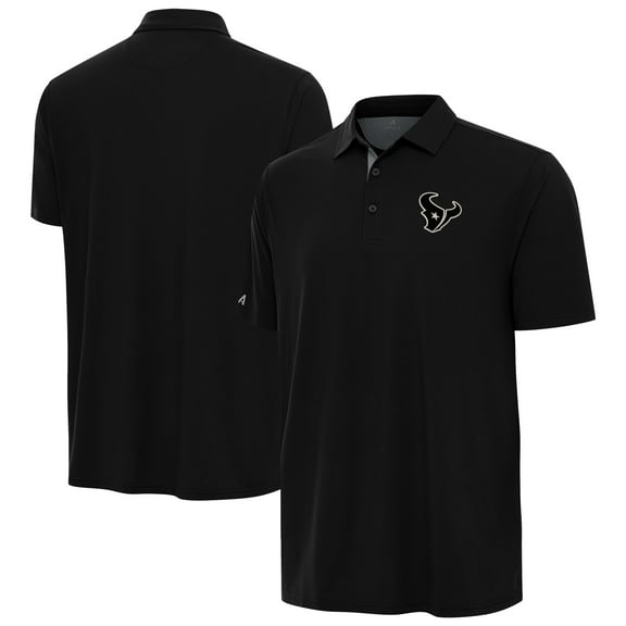 Men's Antigua Black Houston Texans Era Polo