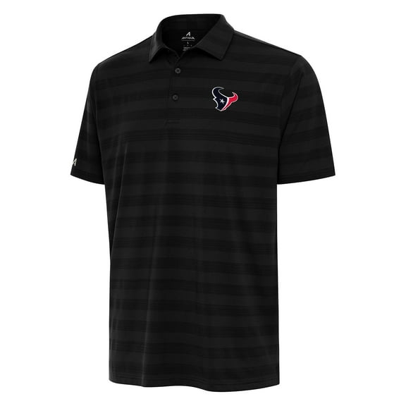 Men's Antigua Black Houston Texans  Tunnel Polo