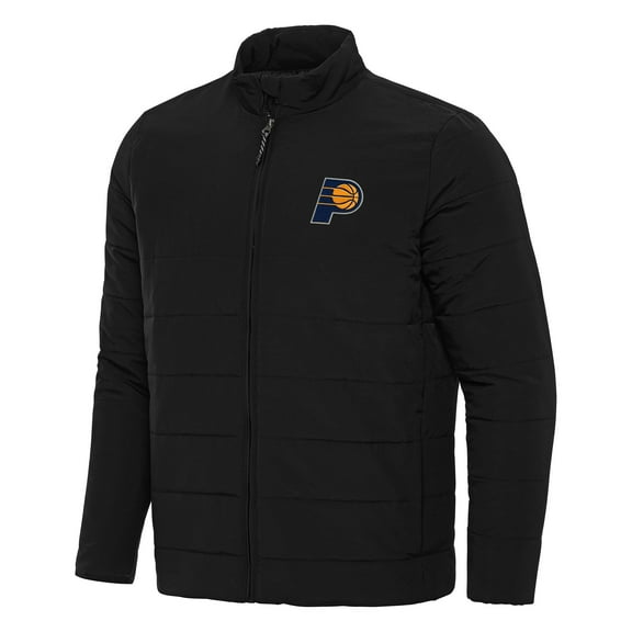 Men's Antigua Black Indiana Pacers Swelter Full-Zip Puffer Jacket