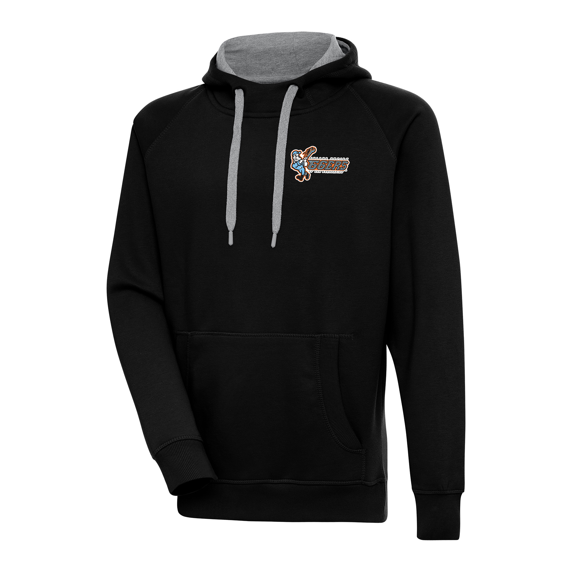 Men's Antigua  Black Inland Empire 66ers Victory Pullover Hoodie - image 1 of 1