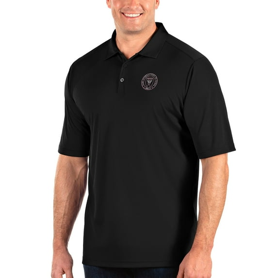 Men's Antigua Black Inter Miami CF Big & Tall Tribute Polo