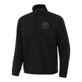 thumbnail image 1 of Men's Antigua Black Inter Miami CF Brisk Quarter-Zip Jacket, 1 of 1