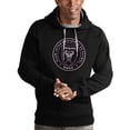 thumbnail image 1 of Men's Antigua Black Inter Miami CF Victory Pullover Hoodie, 1 of 1