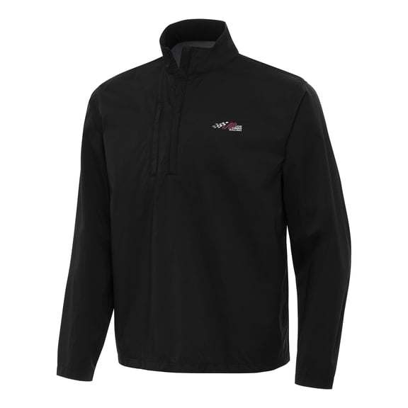 Men's-Antigua Black Joe Gibbs Racing Brisk Quarter-Zip Pullover Jacket