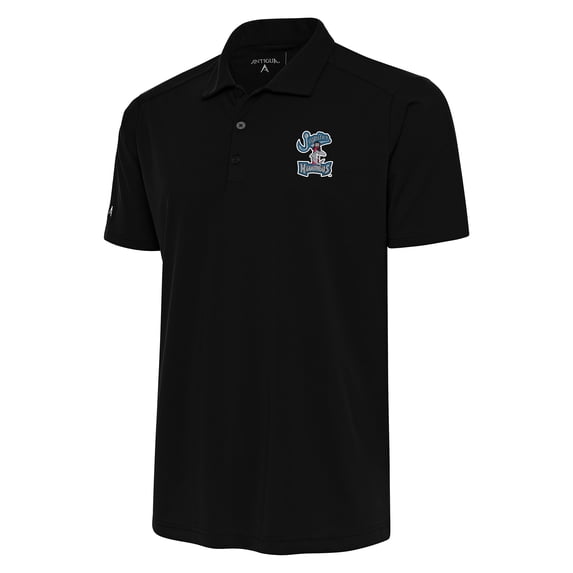 Men's Antigua Black Jupiter Hammerheads Tribute Polo