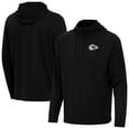 thumbnail image 1 of Men's Antigua Black Kansas City Chiefs Connected Quarter-Zip Pullover Hoodie, 1 of 3
