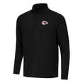 thumbnail image 1 of Men's Antigua Black Kansas City Chiefs Intent Quarter-Zip Pullover Top, 1 of 1
