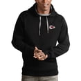 thumbnail image 1 of Men's Antigua Black Kansas City Chiefs Logo Victory Pullover Hoodie, 1 of 1
