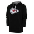 thumbnail image 1 of Men's Antigua Black Kansas City Chiefs Victory Chenille Pullover Hoodie, 1 of 2