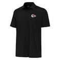 Men's Antigua Black Kansas City Chiefs Whirl Polo