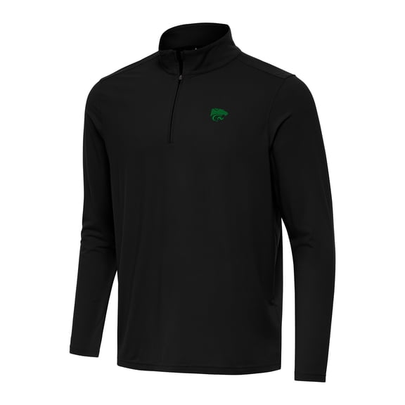 Men's Antigua Black Kansas State Wildcats St. Patrick's Day Intent Quarter-Zip Pullover
