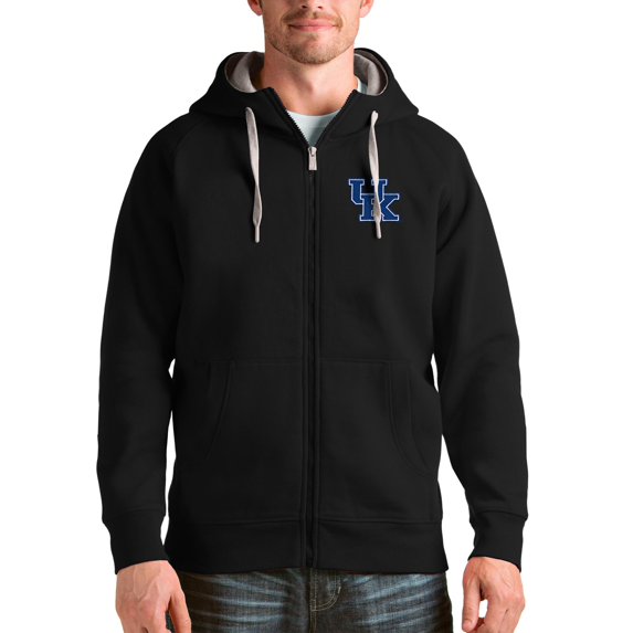 Men's Antigua Black Kentucky Wildcats Victory Full-Zip Jacket