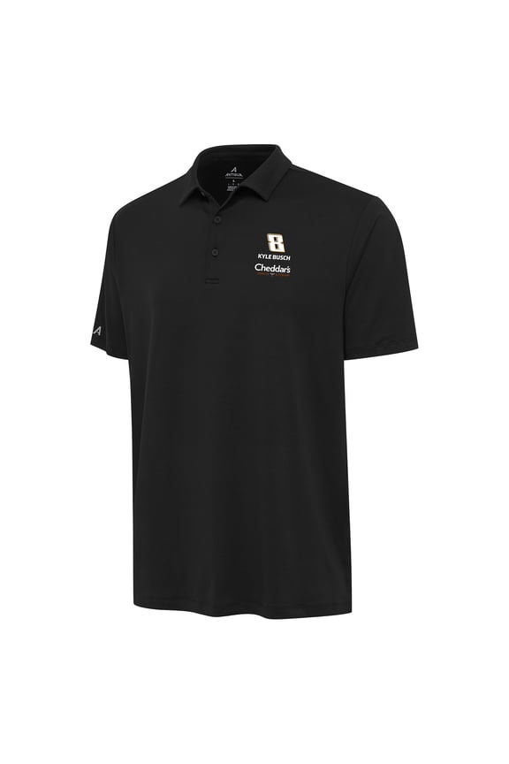 Men's Antigua Black Kyle Busch Reprocess Polo