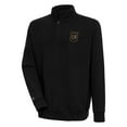 thumbnail image 1 of Men's Antigua Black LAFC Victory Quarter-Zip Pullover Top, 1 of 1