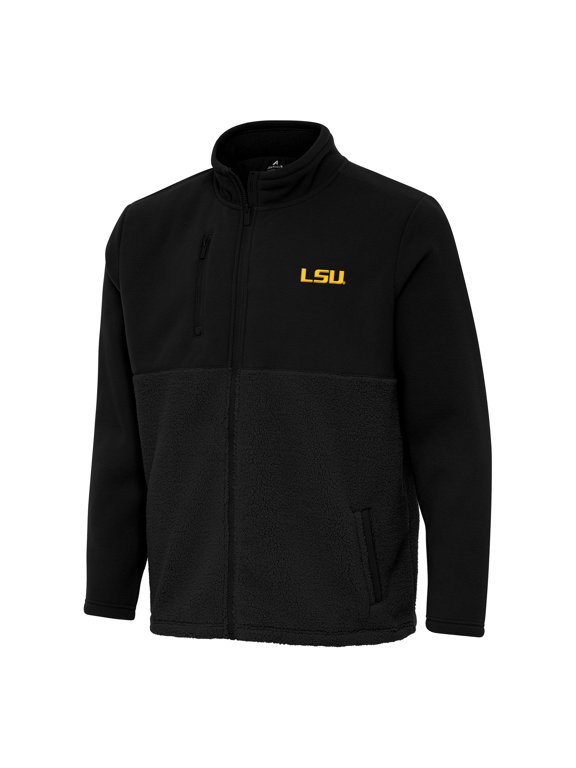 Men's Antigua Black LSU Tigers Daily Fused Full-Zip Jacket
